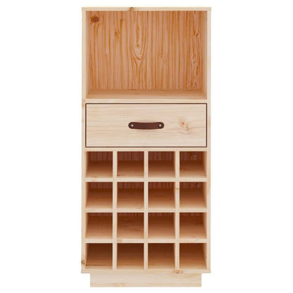 Wine Cabinet Solid Wood Pine – 45x34x100 cm – Sturdy Frame with Ample Storage for 16 Bottles