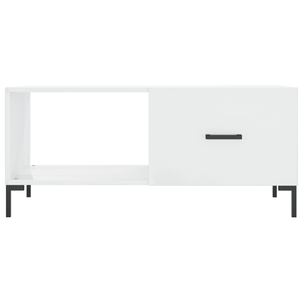 vidaXL Coffee Table High Gloss White 90x50x40 cm Engineered Wood