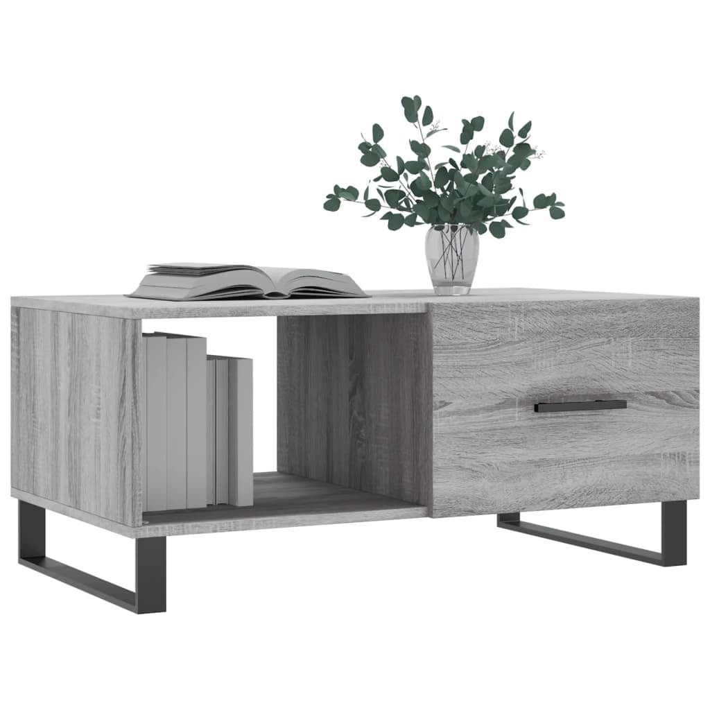 vidaXL Coffee Table Grey Sonoma 90x50x40 cm Engineered Wood