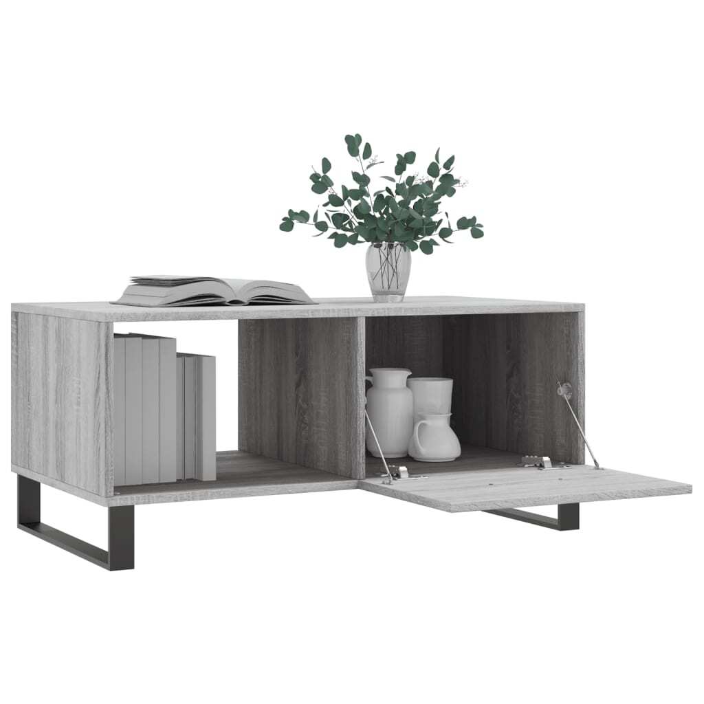 vidaXL Coffee Table Grey Sonoma 90x50x40 cm Engineered Wood