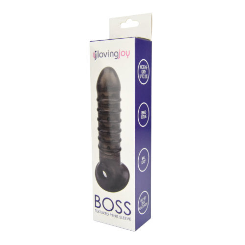 Boss Textured Penis Sleeve with Ball Loop