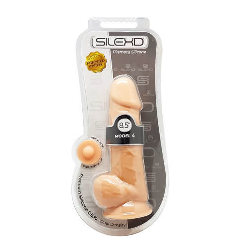 Realistic Silicone Dual Density Girthy Dildo with Suction Cup with Balls