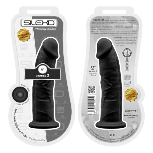 Realistic Girthy Silicone Dual Density Dildo with Suction Cup Black