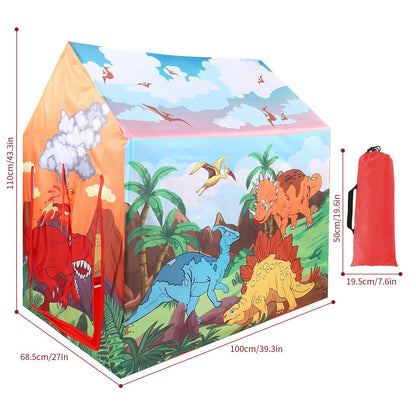 SOKA Dinosaur Kids Playhouse Tent – Indoor/Outdoor Foldable Toy Tent