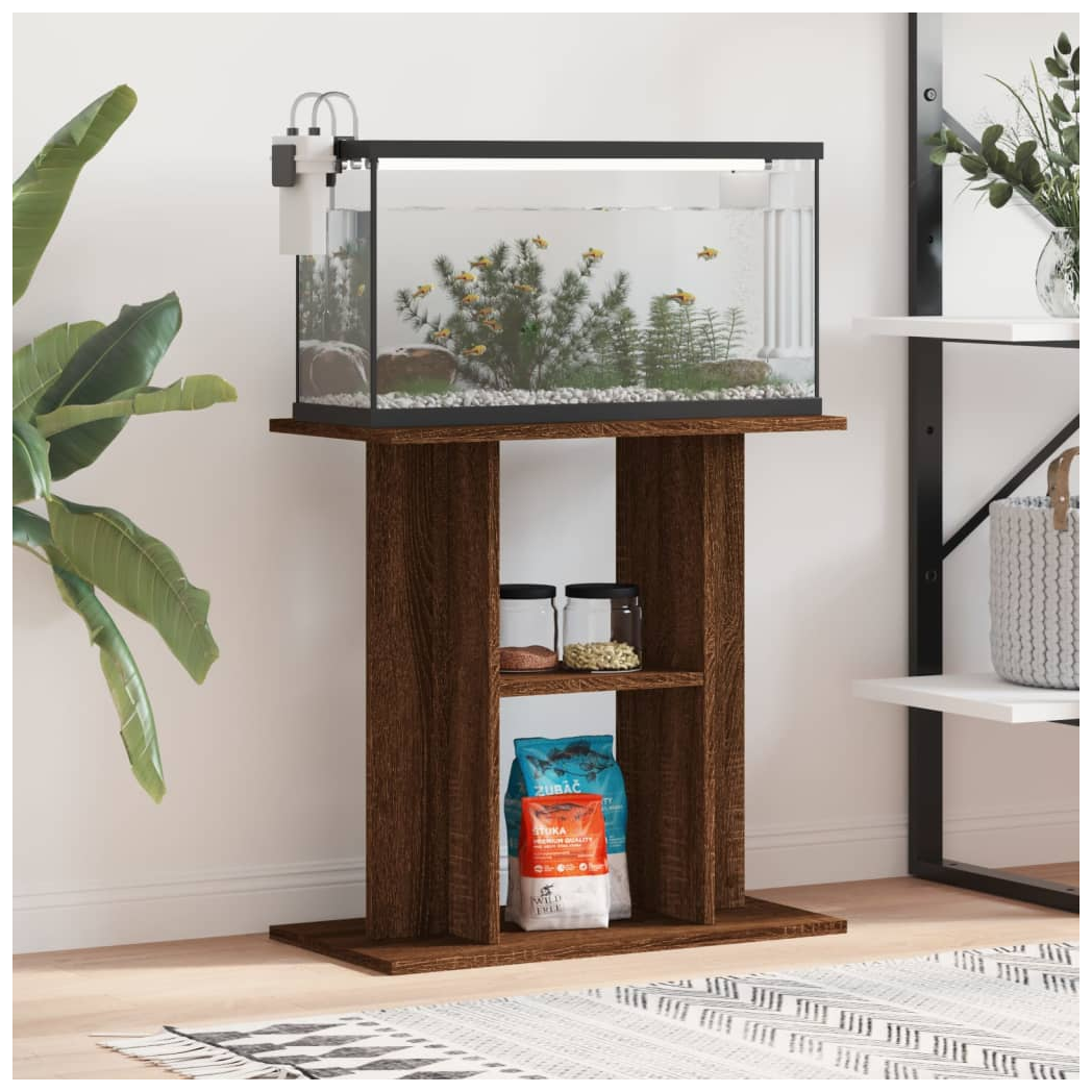 vidaXL Aquarium Stand Brown Oak 60x30x60 cm Engineered Wood