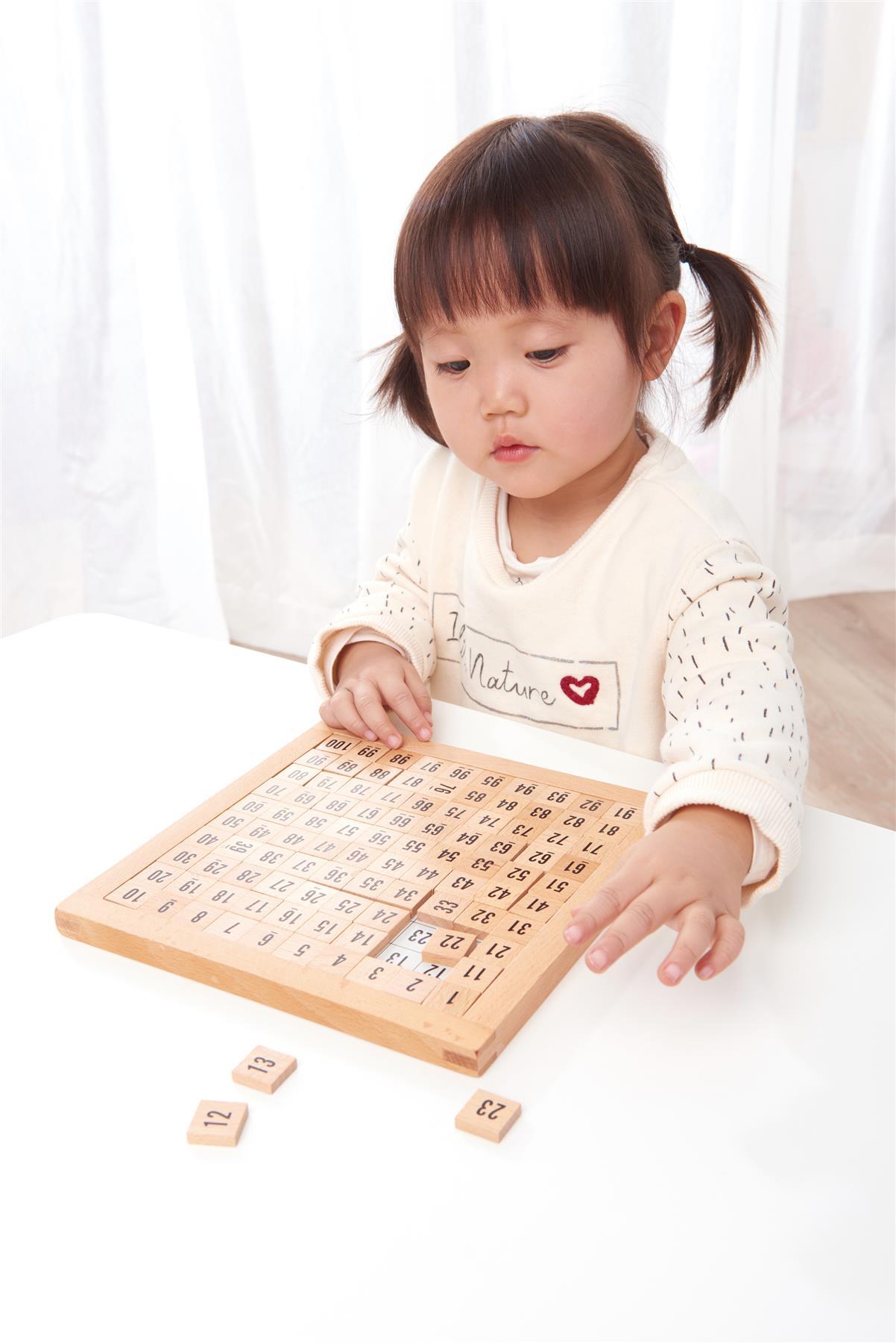 LELIN Wooden Hundred Board Game  - 1 To 100 Consecutive Numbers