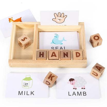 SOKA Wooden Spelling Game – Educational Letter Matching Toy for Kids Aged 3+