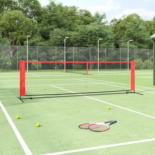 Tennis Net Black and Red Polyester