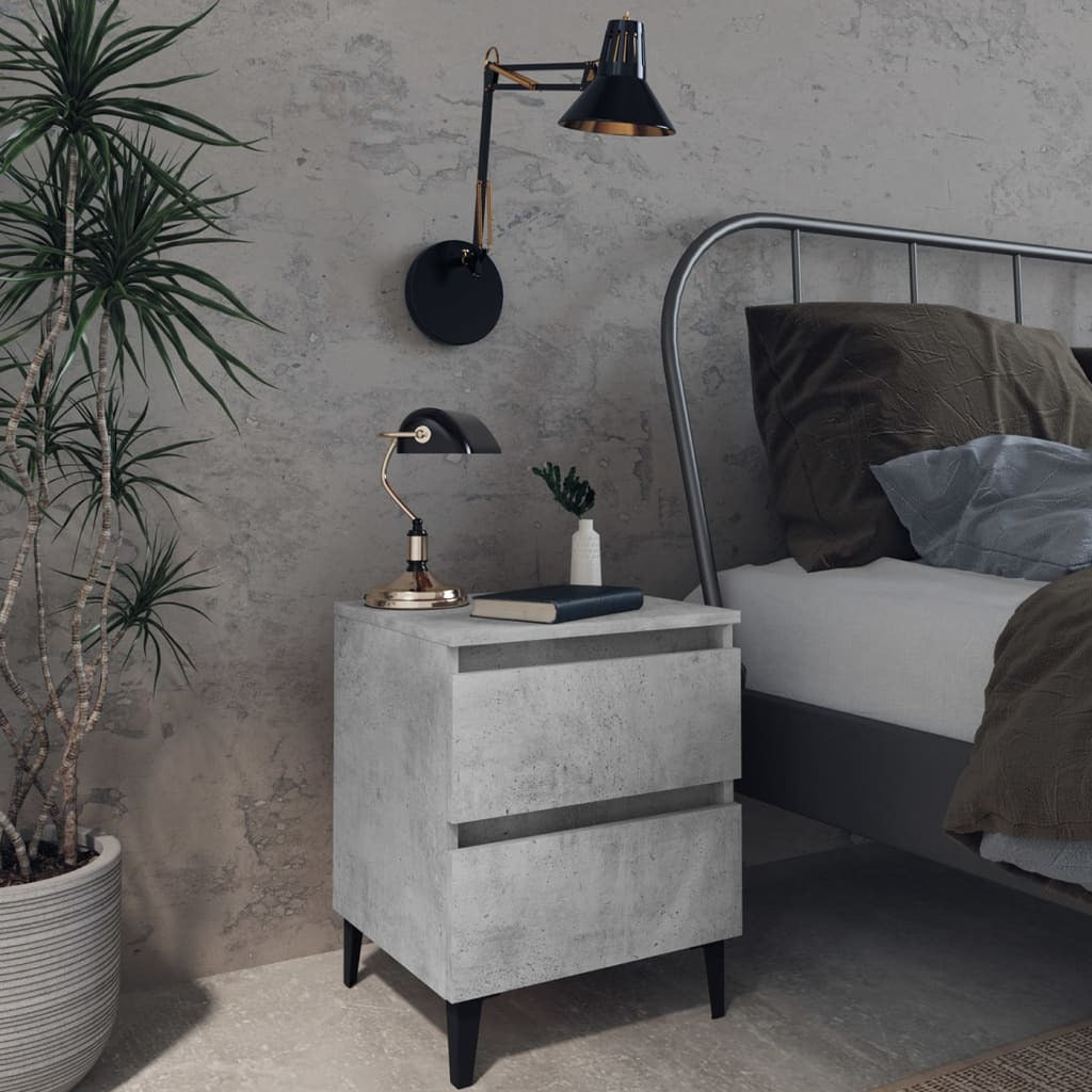 Bed Cabinet Concrete Grey 