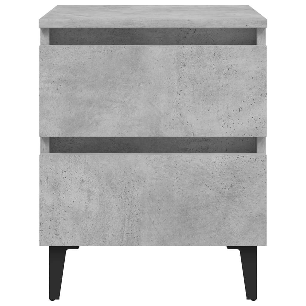 vidaXL Bed Cabinet Concrete Grey 40x35x50 cm Engineered Wood