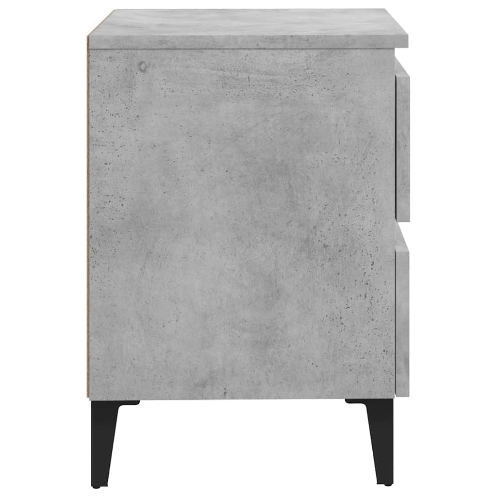 vidaXL Bed Cabinet Concrete Grey 40x35x50 cm Engineered Wood