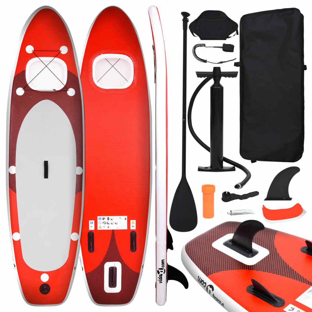 Inflatable Stand Up Paddle Board Set Red 