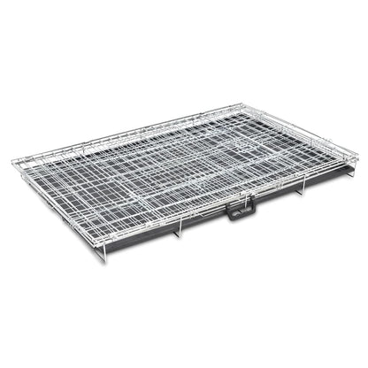 XXL Foldable Dog Bench Cage – Heavy-Duty Galvanised Steel with Floor Tray