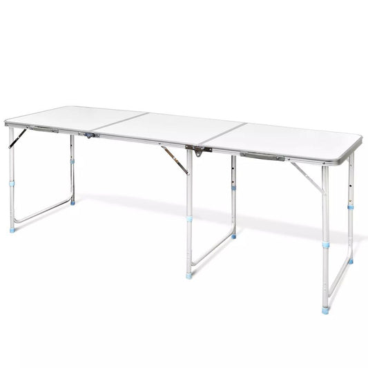 Foldable Camping Table Height Adjustable Aluminium