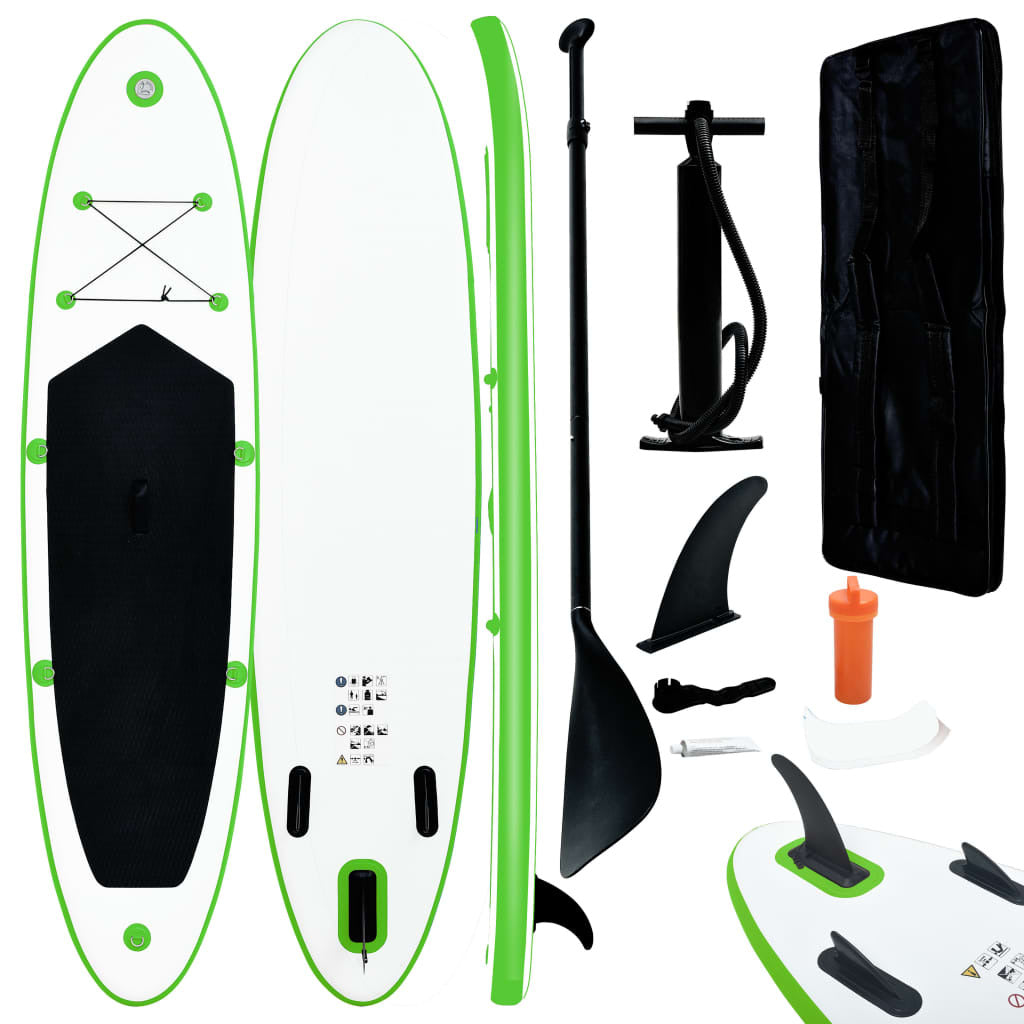 Stand Up Paddle Board Set Green and White